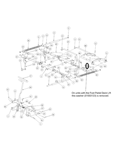 Lift Assembly Diagram and Parts List for M54-KW 53AB5DBW150-23-HP Cub Cadet Lawn Tractor